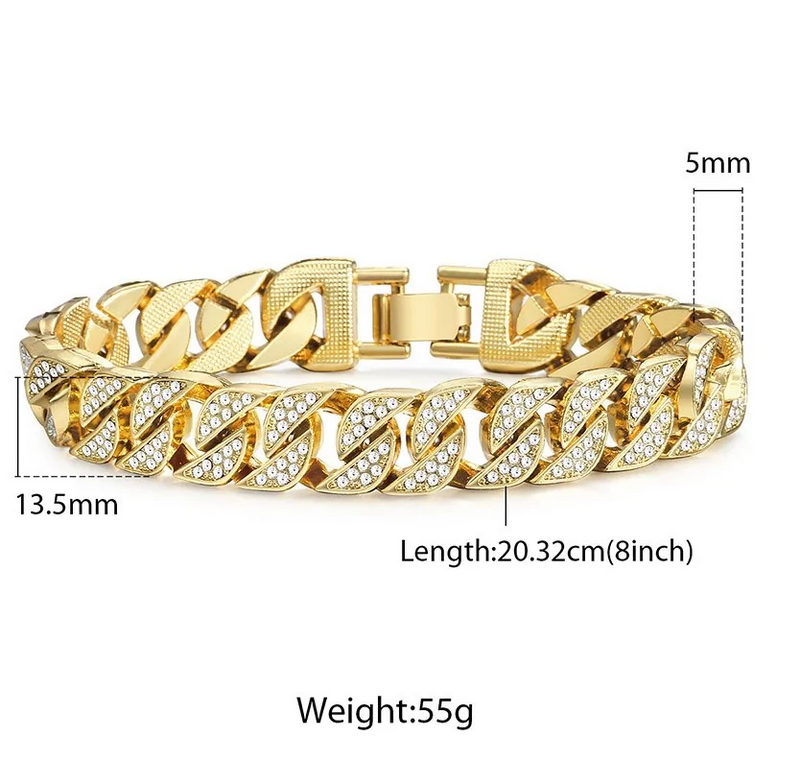Stylish Miami Gold Curb Cuban Bracelet – Bold & Elegant