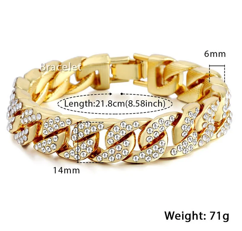 Stylish Miami Gold Curb Cuban Bracelet – Bold & Elegant