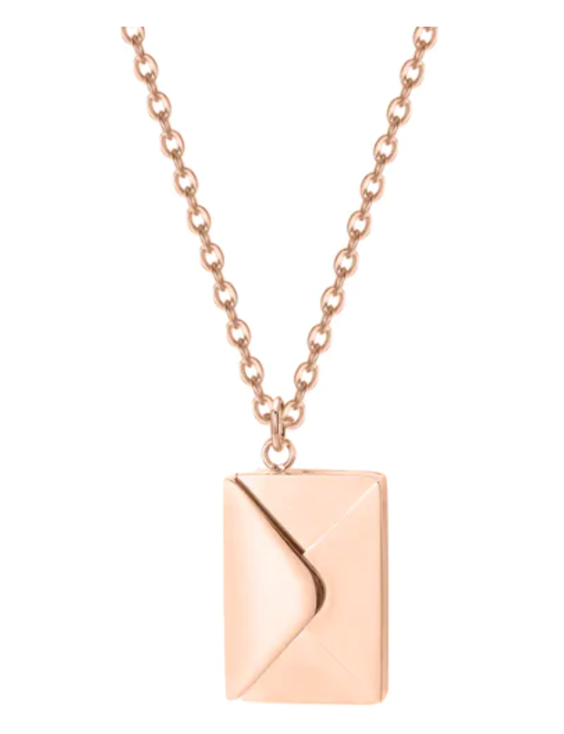 Elegant Envelope Pendant Necklace