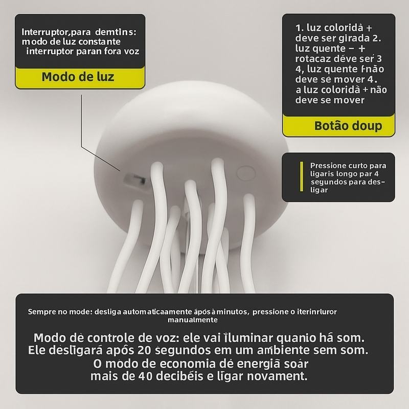 Floating Jellyfish LED Lamp