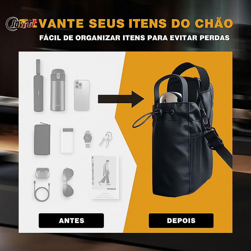 Unisex Gym Bag with Magnetic Bottle Holder