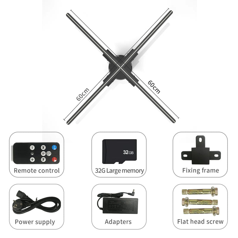 3D Holographic Projector Fan