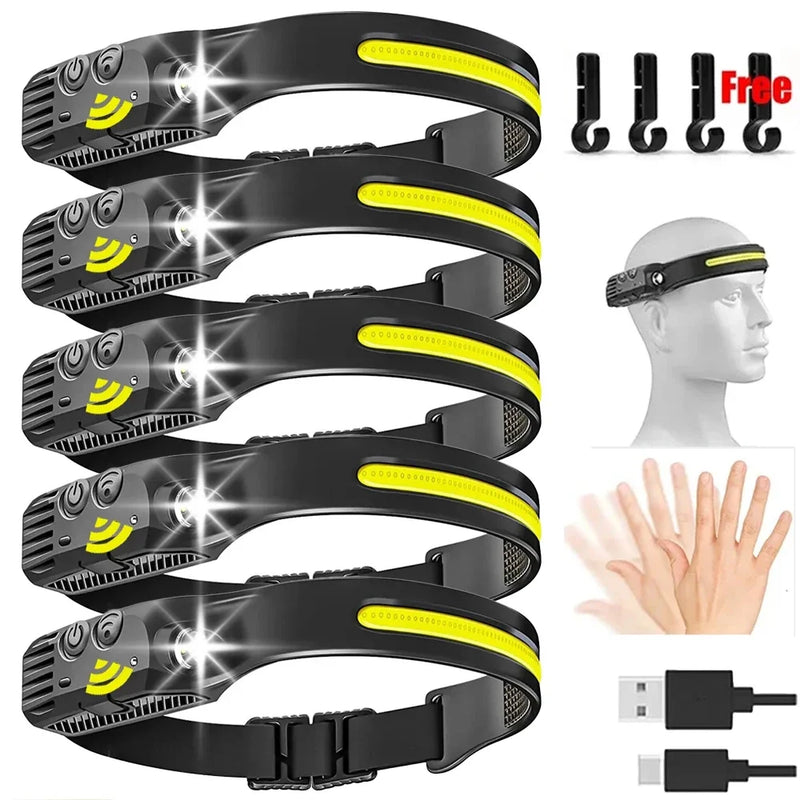 LED COB Sensor Headlamp
